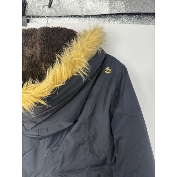 Billabong Jamie Anderson AltYr Snow Jacket Women’s M Black Faux Fur Hood Coat - Picture 7 of 12